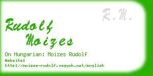 rudolf moizes business card